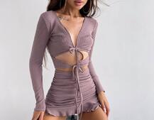 Трикотажна сукня з присбореною спідницею Трикотажна сукня з присбореною спідницею | PUSHKA SHOP