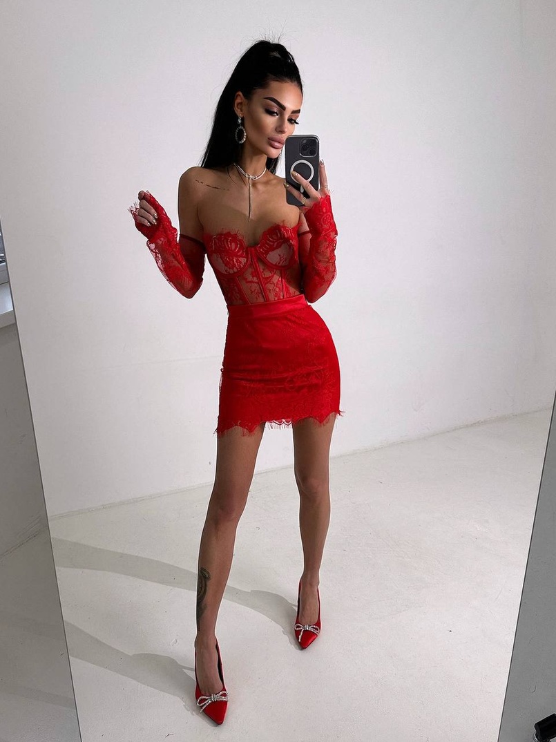 Мереживний комплект: корсет + спідниця   Мереживний комплект: корсет + спідниця   | PUSHKA SHOP