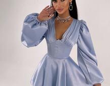 Атласна корсетна сукня  з пишною подвійною спідницею  Атласна корсетна сукня  з пишною подвійною спідницею  | PUSHKA SHOP