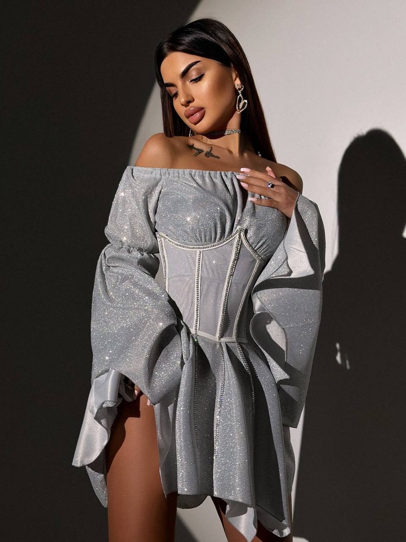 Сяючий комплект: сукня + корсет   | PUSHKA SHOP