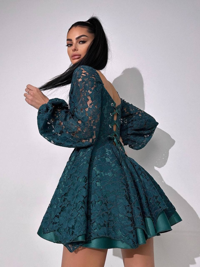 Мереживна сукня з корсетним верхом та пишною подвійною спідницею  Мереживна сукня з корсетним верхом та пишною подвійною спідницею  | PUSHKA SHOP