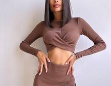 Комплект: топ + спідниця с розрізами  Комплект: топ + спідниця с розрізами  | PUSHKA SHOP