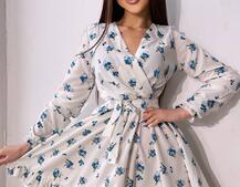 Сукня в квітковий принт з воланами Сукня в квітковий принт з воланами | PUSHKA SHOP