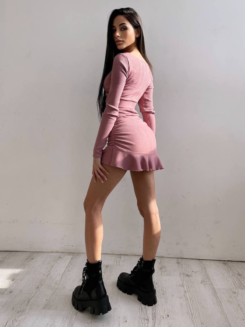 Трикотажный комплект: топ + юбка со сборкой  Трикотажный комплект: топ + юбка со сборкой  | PUSHKA SHOP