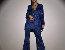 Костюм: піджак на підкладці, штани кльош+ топ з чашечками Костюм: піджак на підкладці, штани кльош+ топ з чашечками | PUSHKA SHOP