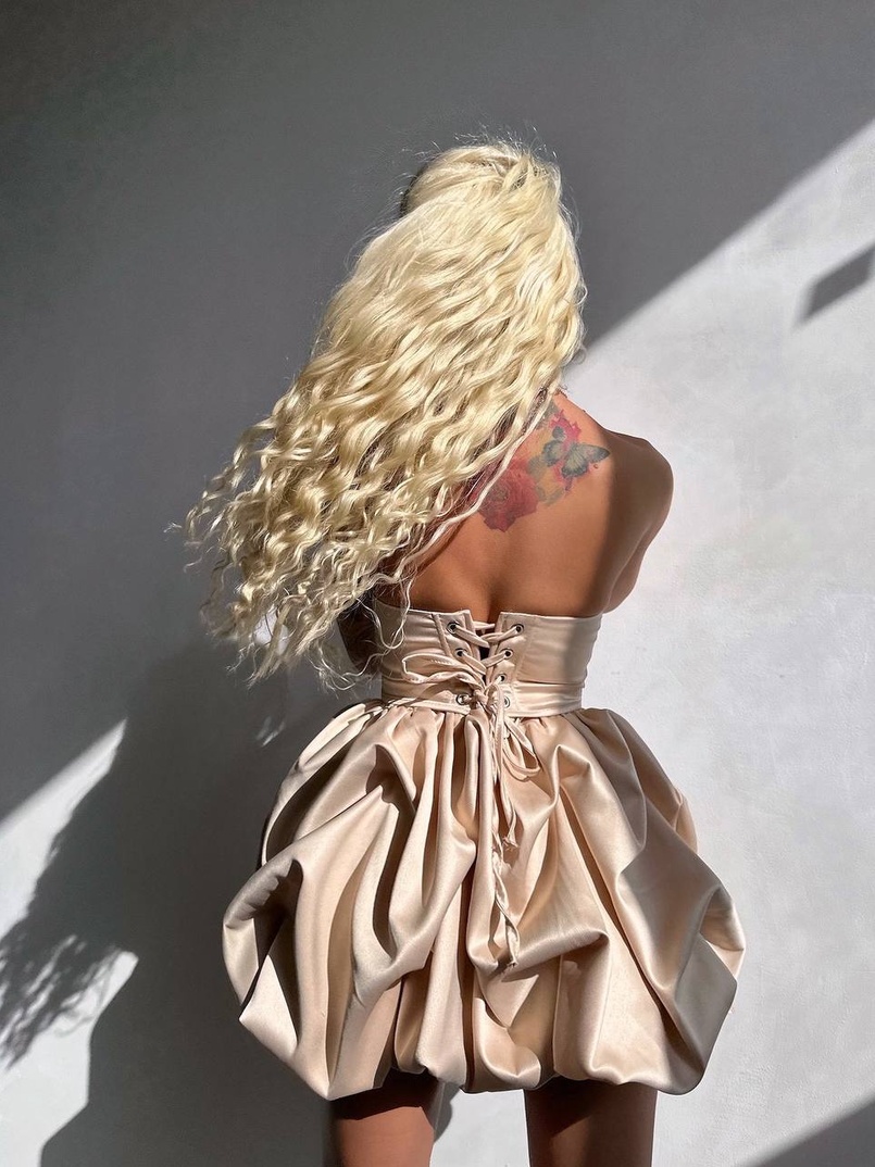 Комплект: корсет з  + спідниця декорована трояндами  Комплект: корсет з  + спідниця декорована трояндами  | PUSHKA SHOP