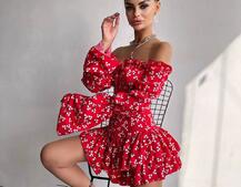 Сукня з воланами та шнурівкою по спинці Сукня з воланами та шнурівкою по спинці | PUSHKA SHOP