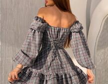 Сукня з об'ємними рукавами та пишною спідницею Сукня з об'ємними рукавами та пишною спідницею | PUSHKA SHOP