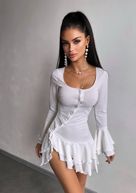 Сукня з з воланами на ґудзиках  Сукня з з воланами на ґудзиках  | PUSHKA SHOP