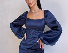 Атласний  комплект: корсет + спідниця з драпіруванням Атласний  комплект: корсет + спідниця з драпіруванням | PUSHKA SHOP