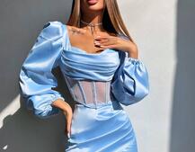 Комплект: корсет, декорований стразами   + спідниця міні з драпіруванням  Комплект: корсет, декорований стразами   + спідниця міні з драпіруванням  | PUSHKA SHOP