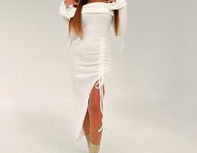 Трикотажна сукня міді з хомутом   Трикотажна сукня міді з хомутом   | PUSHKA SHOP