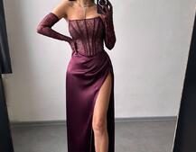 Комплект : мереживий корсет   + рукавички + спідниця максі | PUSHKA SHOP