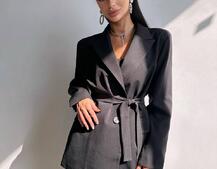 Комплект: піджак + блуза з баской + мереживна спідниця-шорти  Комплект: піджак + блуза з баской + мереживна спідниця-шорти  | PUSHKA SHOP