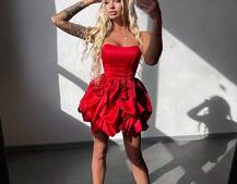 Комплект: корсет з  + спідниця декорована трояндами  Комплект: корсет з  + спідниця декорована трояндами  | PUSHKA SHOP