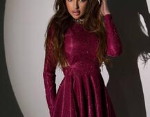 Блискуча сукня з відкритою  спинкою Блискуча сукня з відкритою  спинкою | PUSHKA SHOP