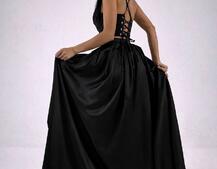 Атласний комплект: корсет + спідниця максі Атласний комплект: корсет + спідниця максі | PUSHKA SHOP