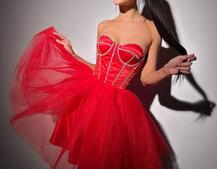 Комплект: корсет, декорований стразами  +  пишна фатинова спідниця Комплект: корсет, декорований стразами  +  пишна фатинова спідниця | PUSHKA SHOP