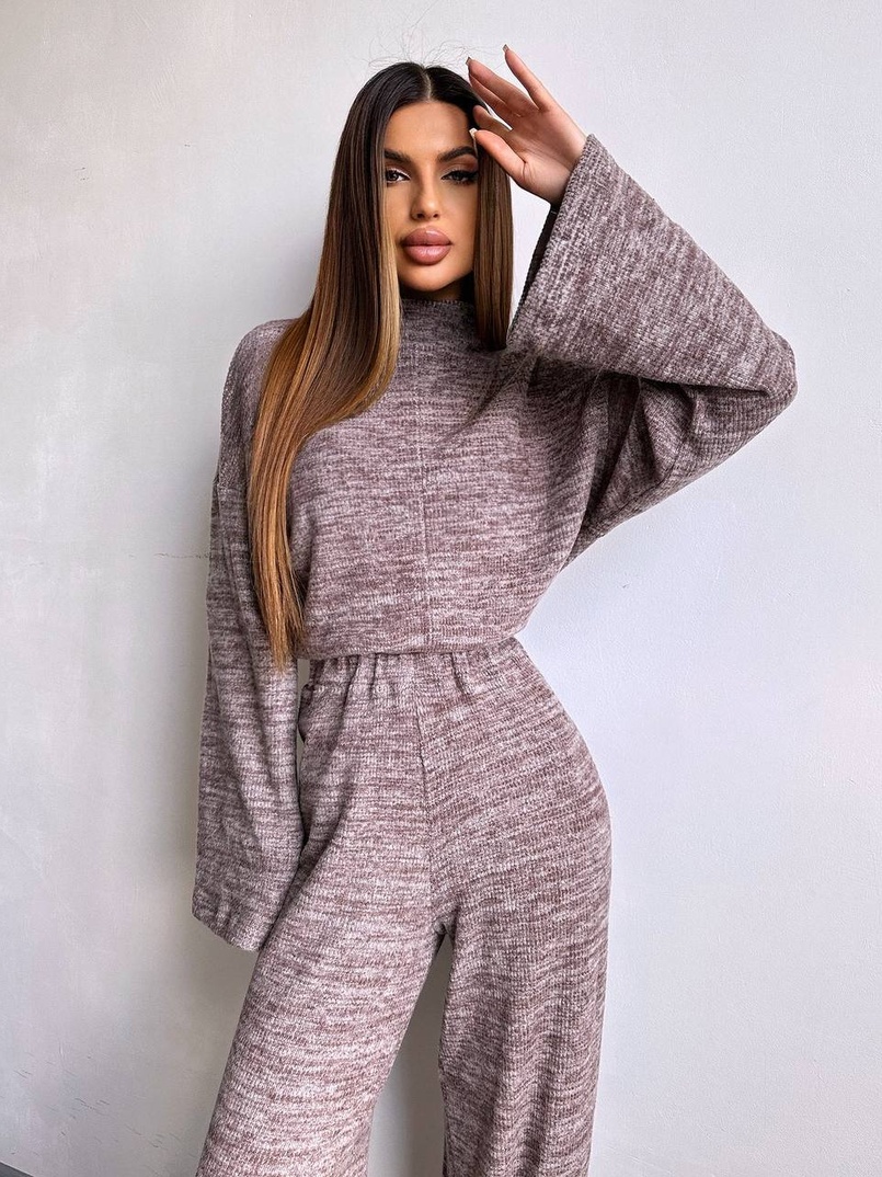 Трикотажний базовий комплект: світшот + штани  Трикотажний базовий комплект: світшот + штани  | PUSHKA SHOP