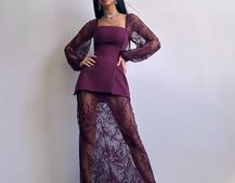 Комплект: блуза з баской + мереживна спідниця-шорти  | PUSHKA SHOP