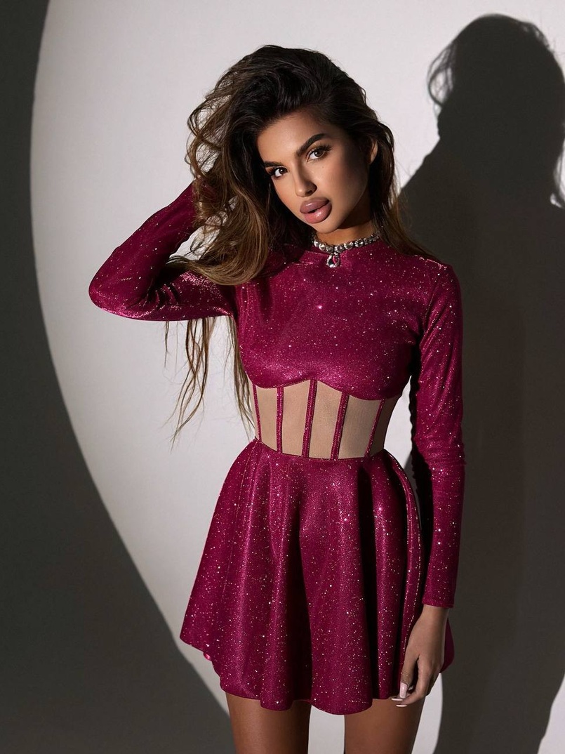 Блискуча корсетна сукня з пишною спідницею | PUSHKA SHOP