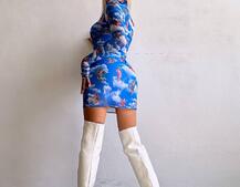 Міні сукня з принтом  | PUSHKA SHOP