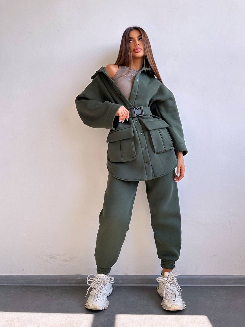 Комплект: тепла сорочка на кнопках + джоггери Комплект: тепла сорочка на кнопках + джоггери | PUSHKA SHOP