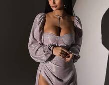 Сяючий комплект: корсет  + спідниця  максі з драпіруванням | PUSHKA SHOP