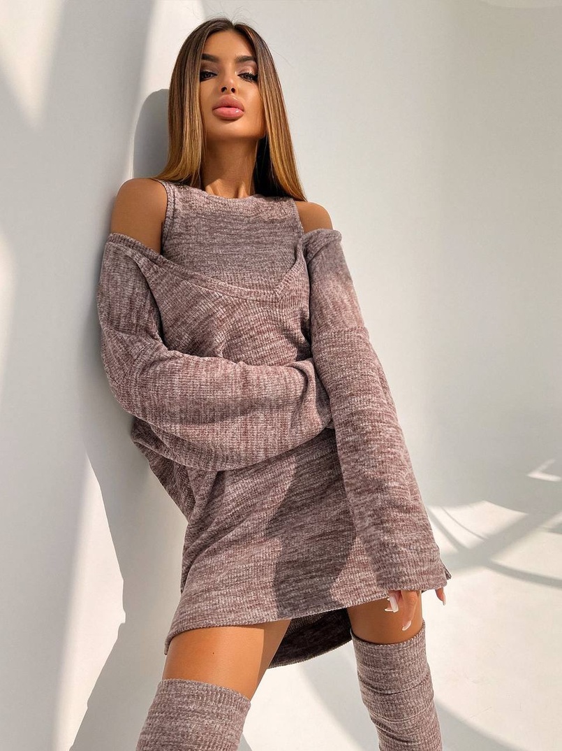 Трикотажна сукня-двійка + гетри  Трикотажна сукня-двійка + гетри  | PUSHKA SHOP