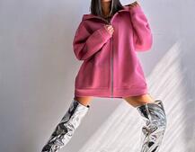 Трендове худі over size із сяючими стразами  | PUSHKA SHOP