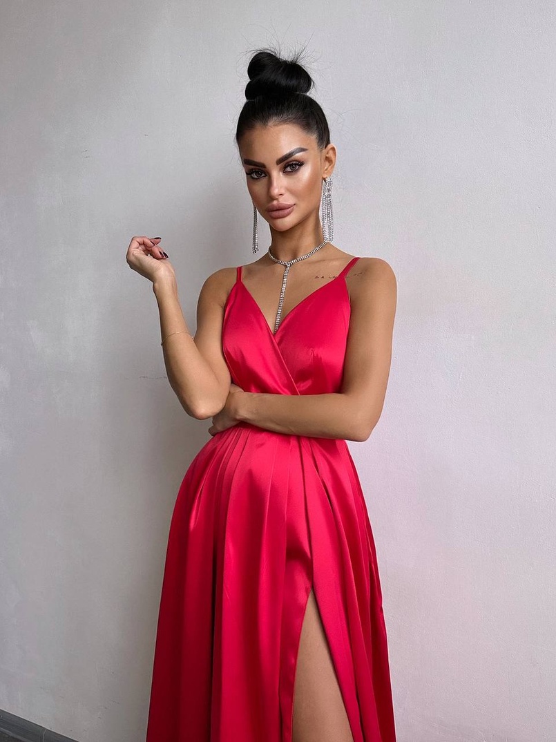 Атласна сукня максі  Атласна сукня максі  | PUSHKA SHOP