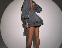 Сукня із пишною подвійною спідницею та драпіруванням  | PUSHKA SHOP