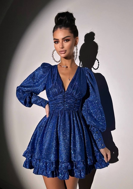 Сукня із пишною подвійною спідницею та драпіруванням  | PUSHKA SHOP