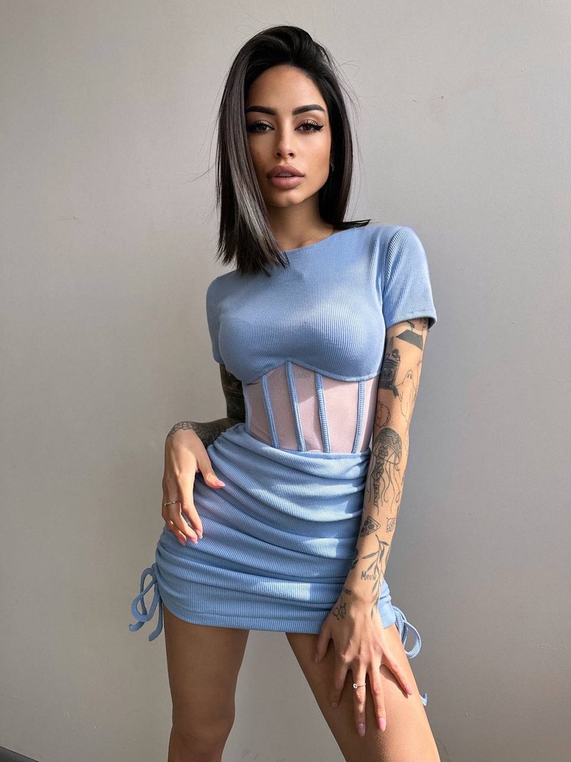 Сукня-міні  з елементами корсету  Довжину спідниці можна регулювати  | PUSHKA SHOP