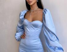 Атласний  комплект: корсет + спідниця декорована бахромою зі страз Атласний  комплект: корсет + спідниця декорована бахромою зі страз | PUSHKA SHOP