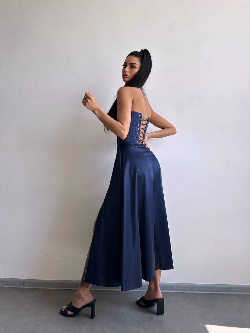 Корсетна сукня міді  | PUSHKA SHOP