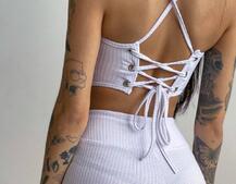 Трикотажный комплект: корсетный топ на косточках + леггинсы Трикотажный комплект: корсетный топ на косточках + леггинсы | PUSHKA SHOP