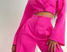 Брючный костюм с широкими штанами  | PUSHKA SHOP