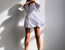 Атласна корсетна сукня  з пишною спідницею та зав‘язками на талії Атласна корсетна сукня  з пишною спідницею та зав‘язками на талії | PUSHKA SHOP