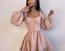 Лялькова сукня з пишною спідницею та корсетним верхом  | PUSHKA SHOP