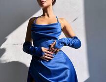 Комплект: корсет з рукавичками + спідниця максі з драпіруванням   | PUSHKA SHOP