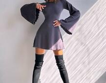 Трикотажна сукня зі шнурівкою на спинці    Трикотажна сукня зі шнурівкою на спинці    | PUSHKA SHOP