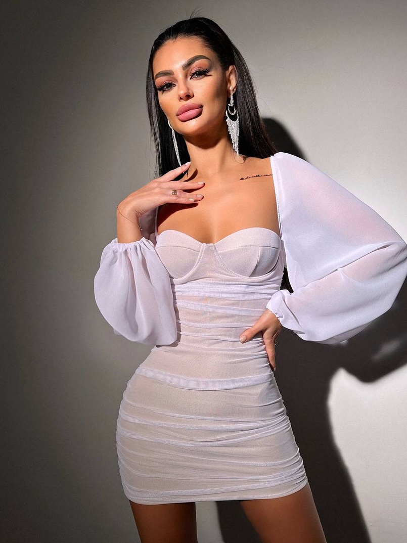 Корсетна сукня з чашечками з ефектом push up з драпіруванням   Корсетна сукня з чашечками з ефектом push up з драпіруванням   | PUSHKA SHOP