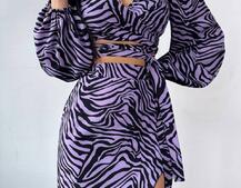 Комплект: топ із зав'язками на талії + спідниця міді з розрізом Комплект: топ із зав'язками на талії + спідниця міді з розрізом | PUSHKA SHOP