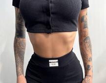 Комплект: топ на ґудзиках + велосипедки Комплект: топ на ґудзиках + велосипедки | PUSHKA SHOP