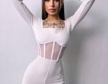 Облягаючий трикотажний комбінезон з елементами корсету  Облягаючий трикотажний комбінезон з елементами корсету  | PUSHKA SHOP