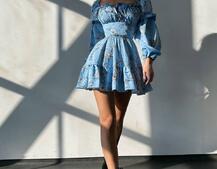 Квіткова сукня з воланами та шнуровкою по спинці Квіткова сукня з воланами та шнуровкою по спинці | PUSHKA SHOP