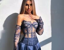 Комплект : мереживий корсет   + спідниця максі | PUSHKA SHOP
