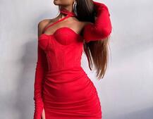 Корсетна сукня міні з філіжанками  Корсетна сукня міні з філіжанками  | PUSHKA SHOP