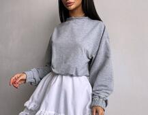 Комплект: спідниця , декорована мереживом + світшот Комплект: спідниця , декорована мереживом + світшот | PUSHKA SHOP